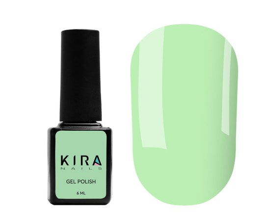 Изображение  Гель-лак Kira Nails №186 (мятный шейк, эмаль), 6 мл, Цвет: 186