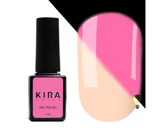 Изображение  Гель-лак Kira Nails FLUO 004 (бежево-розовый, флуоресцентный), 6 мл, Цвет: 004