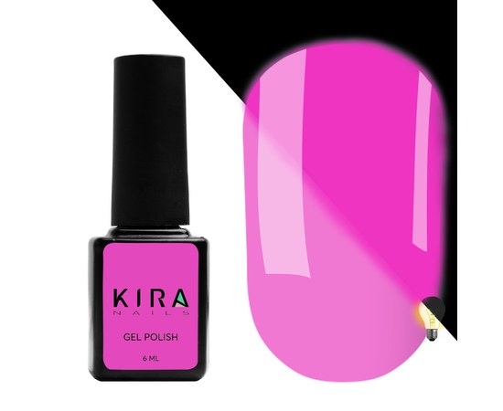 Изображение  Гель-лак Kira Nails FLUO 006 (сиреневый, флуоресцентный), 6 мл, Цвет: 006