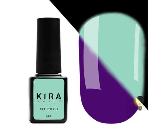 Изображение  Гель-лак Kira Nails FLUO 009 (фиолетовый, флуоресцентный), 6 мл, Цвет: 009