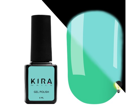 Изображение  Гель-лак Kira Nails FLUO 011 (мятный, флуоресцентный), 6 мл, Цвет: 011