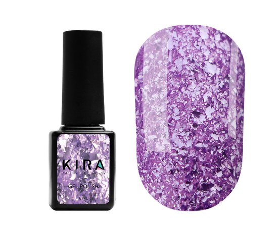 Изображение  Gel Polish Kira Nails Shine Bright No. 007 (light purple with sparkles), 6 ml, Color No.: 7
