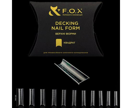 Изображение  Top forms for nail extension FOX, square