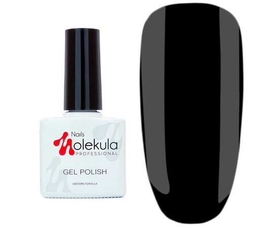 Изображение  Гель-лак для ногтей Nails Molekula Gel Polish 11 мл, № 002 Черный, Объем (мл, г): 11, Цвет №: 2