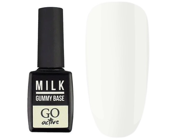 Изображение  Base for gel and gel polish GO Active Gummy Base Coat 10 ml No. 002 Milk, Volume (ml, g): 10, Color No.: 2