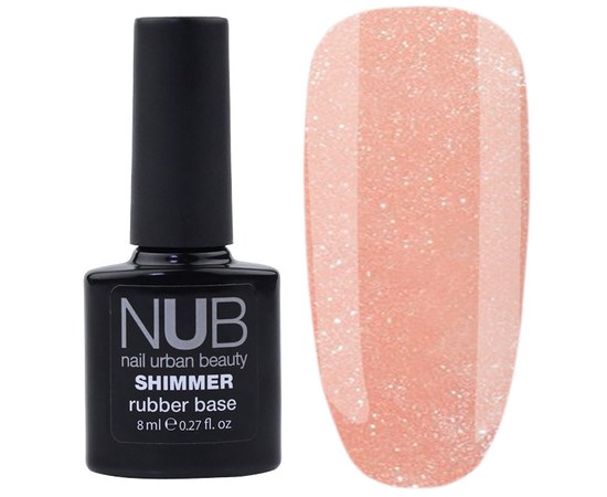 Изображение  Rubber base for gel polish NUB Shimmer Base Coat 8 ml Nude, Volume (ml, g): 8, Color No.: 2