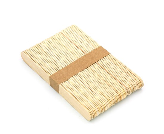 Изображение  Wide wooden spatula for depilation packing 50 pcs