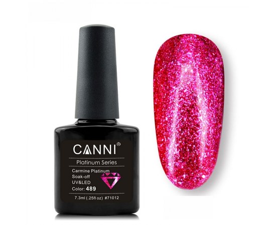 Изображение  Gel polish liquid foil CANNI 489 hot pink, 7.3 ml, Volume (ml, g): 44992, Color No.: 489