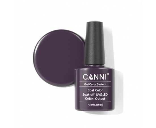 Изображение  Gel polish CANNI 100 purple-black, 7.3 ml, Volume (ml, g): 44992, Color No.: 100