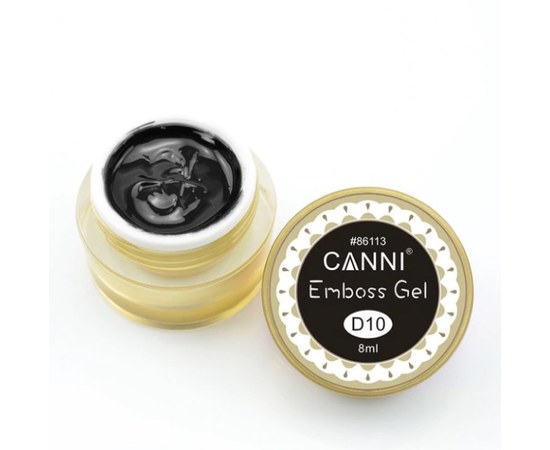 Изображение  Gel-paste №10, black | 3D Embossing gel CANNI, 8 ml, Volume (ml, g): 8, Color No.: 10