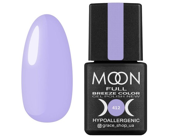 Изображение  Gel polish for nails Moon Full Breeze Color 8 ml, № 412, Volume (ml, g): 8, Color No.: 412