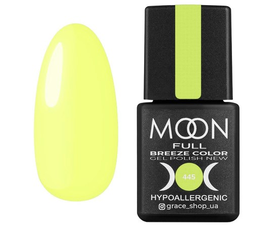 Изображение  Gel polish for nails Moon Full Breeze Color 8 ml, № 445, Volume (ml, g): 8, Color No.: 445
