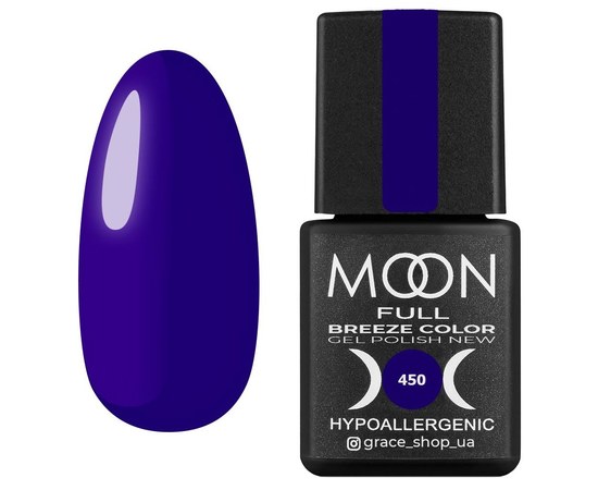 Изображение  Gel polish for nails Moon Full Breeze Color 8 ml, № 450, Volume (ml, g): 8, Color No.: 450