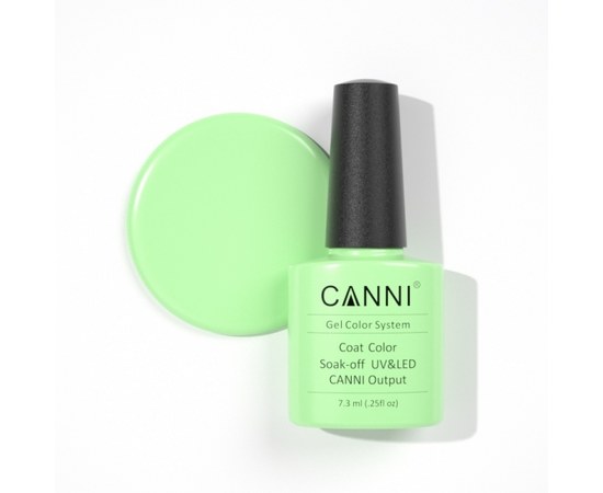 Изображение  Gel Polish CANNI 082 light green, 7.3 ml, Volume (ml, g): 44992, Color No.: 82