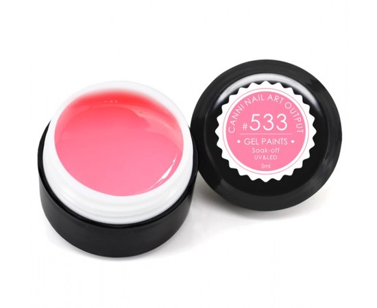 Изображение  Гель-краска CANNI 533 розовая неоновая, 5 мл, Объем (мл, г): 5, Цвет №: 533
