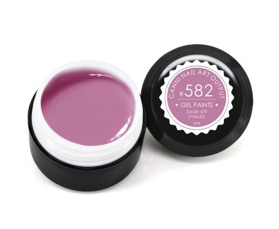Изображение  Gel paint CANNI 582 lilac-pink, 5 ml, Volume (ml, g): 5, Color No.: 582
