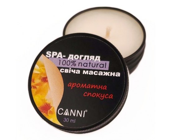 Изображение  SPA - свеча массажная для маникюра CANNI ароматное искушение, 30 мл, Аромат: ароматное искушение
