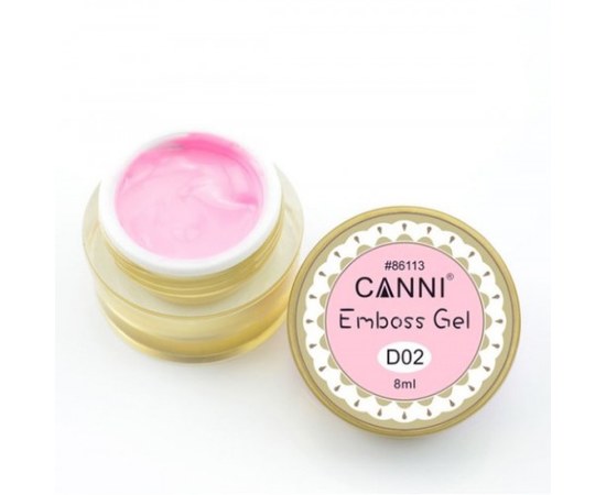 Изображение  Гель-паста №2, нежно-розовый | 3D Embossing gel CANNI, 8 мл, Объем (мл, г): 8, Цвет №: 002