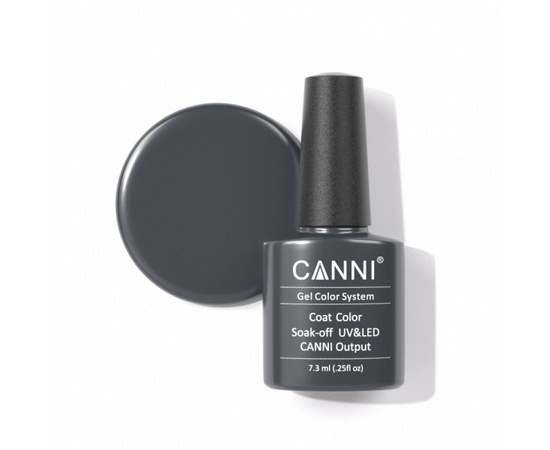 Изображение  Gel polish CANNI 156 dark grey, 7.3 ml, Volume (ml, g): 44992, Color No.: 156