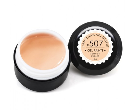 Изображение  Gel paint CANNI 507 pale orange, 5 ml, Volume (ml, g): 5, Color No.: 507