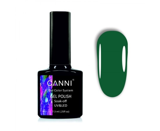 Изображение  Gel polish CANNI 1052 dark green, 7.3 ml, Volume (ml, g): 44992, Color No.: 1052