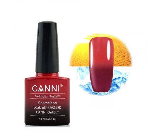 Изображение  Thermo gel polish CANNI 353 cherry - light red, 7.3 ml, Color No.: 353