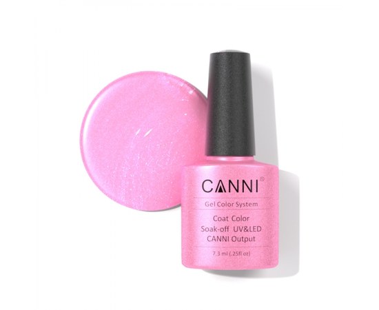 Изображение  Gel polish CANNI 205 pink with holographic microshine, 7.3 ml, Volume (ml, g): 44992, Color No.: 205