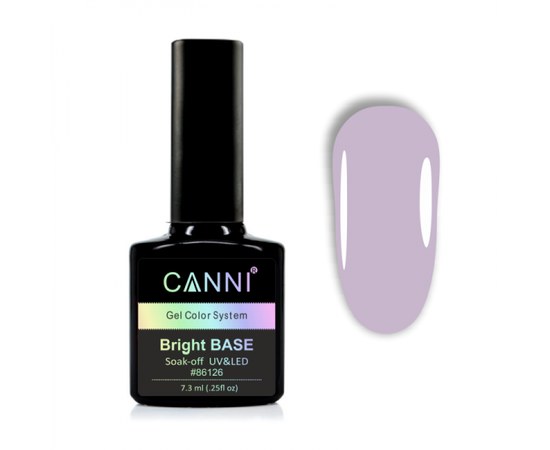 Изображение  Color base coat CANNI №652 light lavender, 7.3 ml, Volume (ml, g): 44992, Color No.: 652