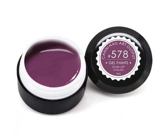 Изображение  Gel paint CANNI 578 dark pastel lilac, 5 ml, Volume (ml, g): 5, Color No.: 578