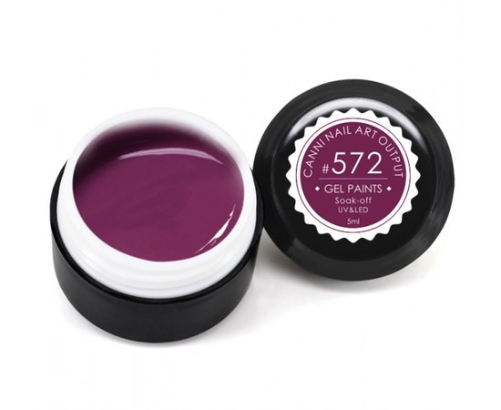 Зображення  Гель-фарба CANNI 572 темна рожево-пурпурна, 5 мл, Об'єм (мл, г): 5, Цвет №: 572