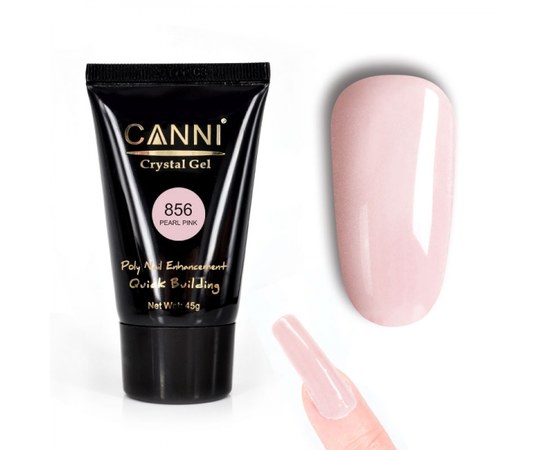 Изображение  CANNI Builder Gel №856 pearly pink with microshine, 45g