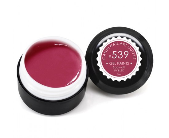 Зображення  Гель-фарба CANNI 539 пурпурно-червона, 5 мл, Об'єм (мл, г): 5, Цвет №: 539