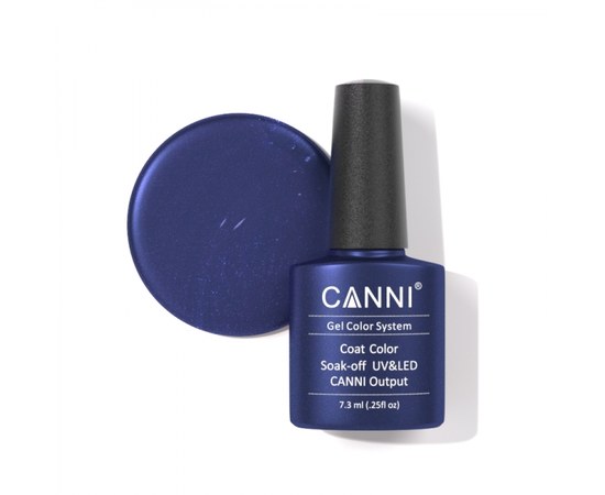 Изображение  CANNI 222 gel polish deep blue with small blue sparkles (3D effect), 7.3 ml, Volume (ml, g): 44992, Color No.: 222