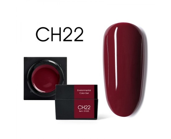 Зображення  Мус-гель кольоровий CANNI CH22 червоно-коричневий, 5g, Об'єм (мл, г): 5, Цвет №: CH22