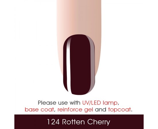 Изображение  Gel polish CANNI 124 dark brown, 15 ml, Volume (ml, g): 15, Color No.: 124