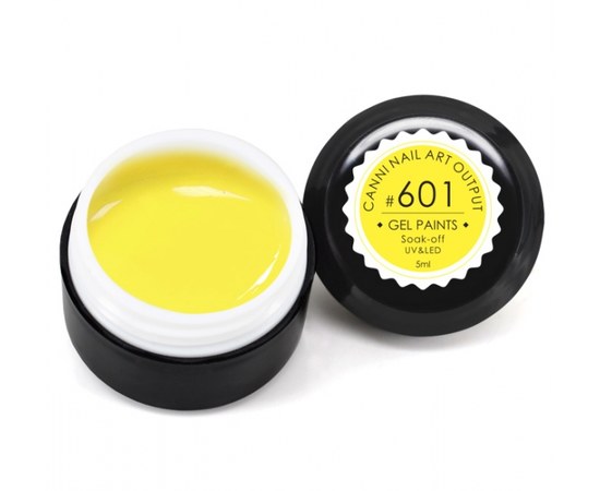 Изображение  Гель-краска CANNI 601 теплая желтая, 5 мл, Объем (мл, г): 5, Цвет №: 601