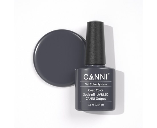 Изображение  Gel polish CANNI 133 dark grey, 7.3 ml, Volume (ml, g): 44992, Color No.: 133