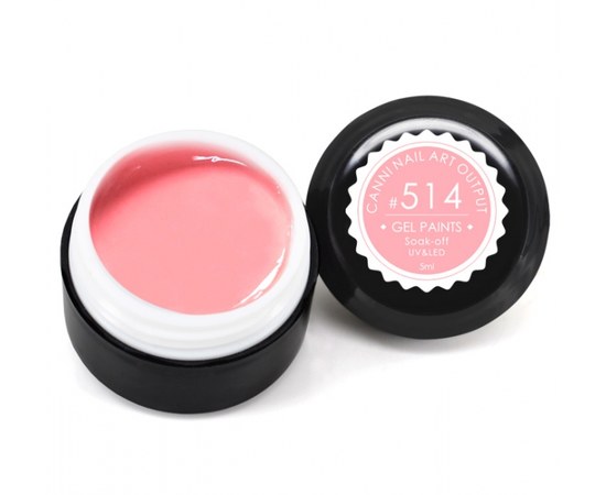 Изображение  Gel paint CANNI 514 pink-peach, 5 ml, Volume (ml, g): 5, Color No.: 514