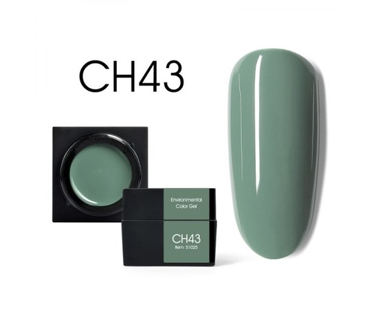 Изображение  Мусс-гель цветной CANNI CH43 сизый оливковый, 5g, Объем (мл, г): 5, Цвет №: CH43