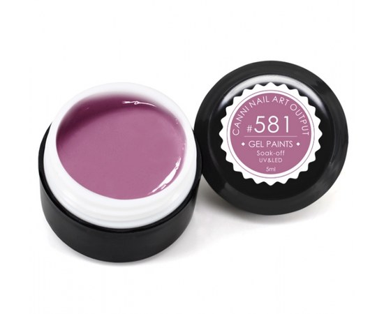 Изображение  Gel paint CANNI 581 pastel pink-purple, 5 ml, Volume (ml, g): 5, Color No.: 581