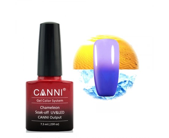 Изображение  Thermo gel polish CANNI 335 blue - light lilac, 7.3 ml, Color No.: 335