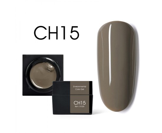 Зображення  Мус-гель кольоровий CANNI CH15 коричневий опал, 5g, Об'єм (мл, г): 5, Цвет №: CH15