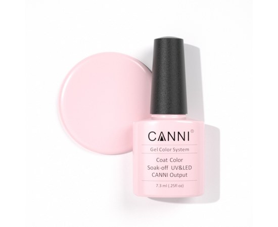 Изображение  Gel Polish CANNI 096 pale pastel pink (camouflage French), 7.3 ml, Volume (ml, g): 44992, Color No.: 96