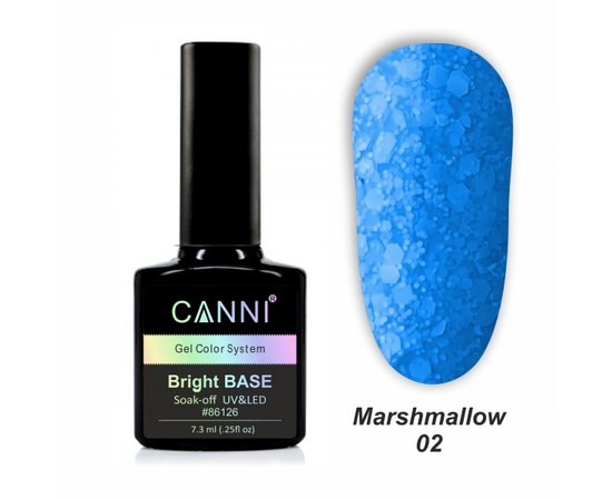 Изображение  Base coat Marshmallow base CANNI 02 blue, 7.3 ml