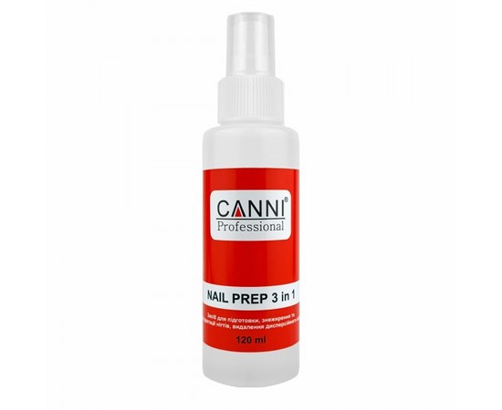 Изображение  Means for degreasing and dehydration of nails, Nail prep CANNI, 120 ml with a spray, Volume (ml, g): 120