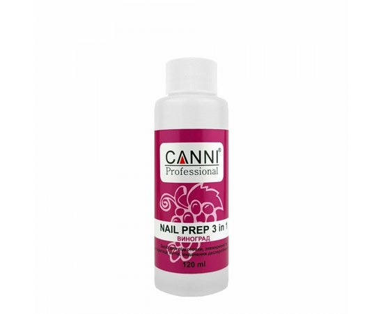 Изображение  Means for degreasing and dehydration of nails, Nail prep grapes CANNI, 120 ml
