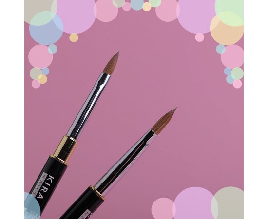Зображення 3 Пензлик Kira Nails  Acrylic 8 (Kolinsky), Розмір пензлика: 8
