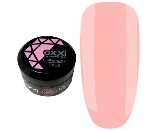 Изображение  Camouflage base for gel polish OXXI Cover Base 30 ml № 04 coral pink, Volume (ml, g): 30, Color No.: 4