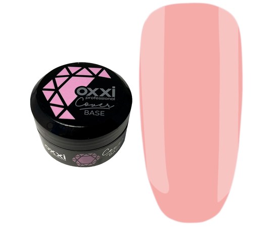 Изображение  Камуфлирующая база для гель-лака OXXI Cover Base 30 мл № 12 натуральная розово-телесная, Объем (мл, г): 30, Цвет №: 12