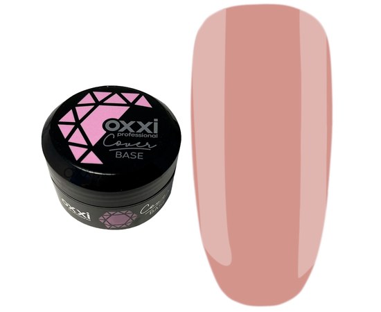 Изображение  Camouflage base for gel polish OXXI Cover Base 30 ml № 25 peach, Volume (ml, g): 30, Color No.: 25
